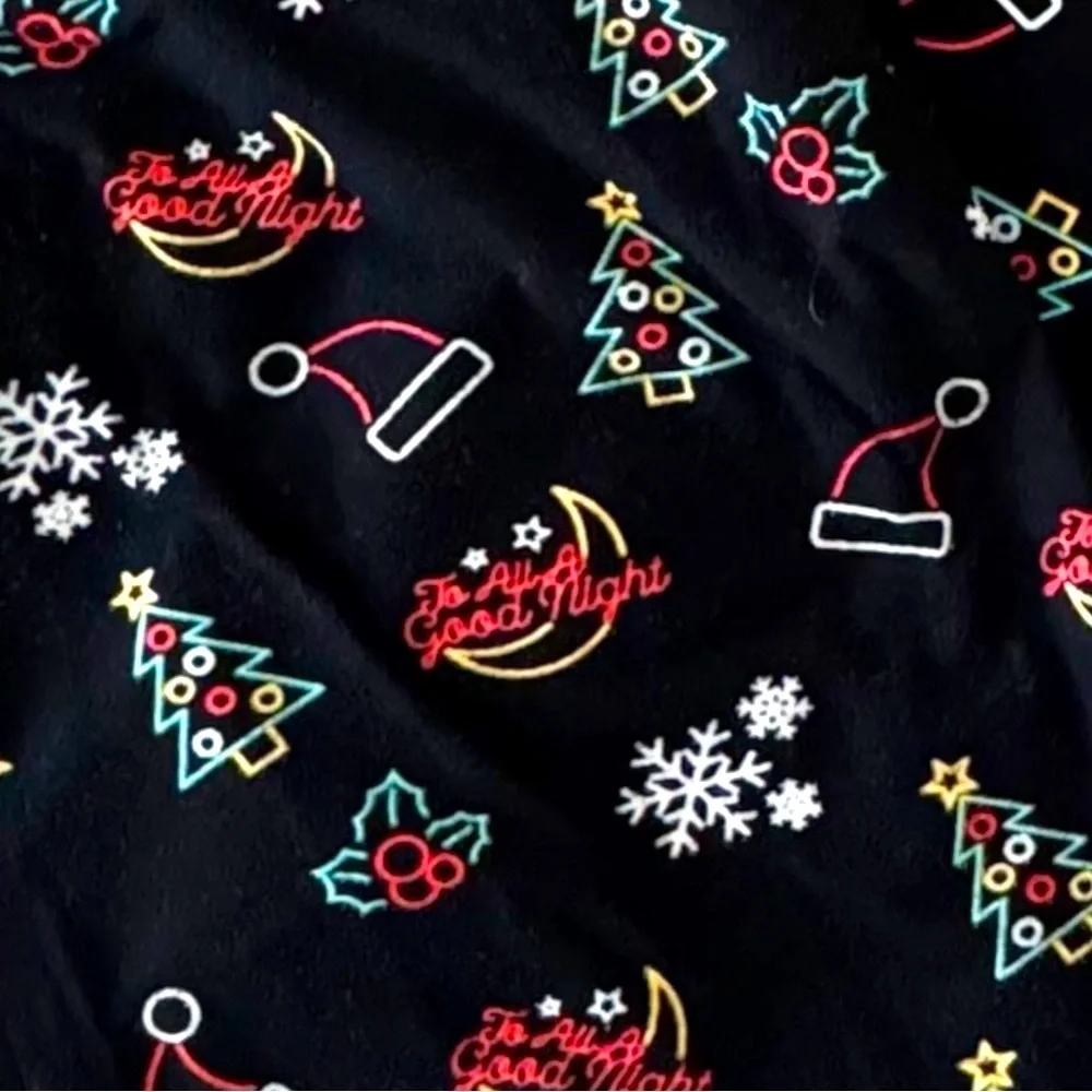 Trinity Collective Size Large (36-38) Christmas Neon PJ Pants 100% Polyester
